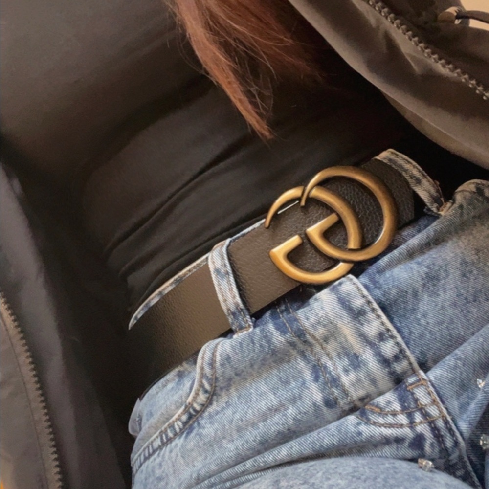 Gucci Black and Gold Women's Belt